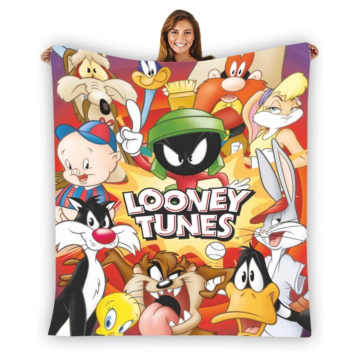 Looney Tunes Characters Warm Printing Fleece Blanket