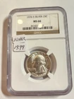 1976 S NGC MS 66 SILVER BICENTENNIAL WASHINGTON QUARTER