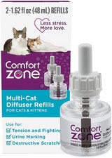 Comfort Zone Multi-Cat Diffuser Refill 2 Pack For Cats Kittens Natural Calming