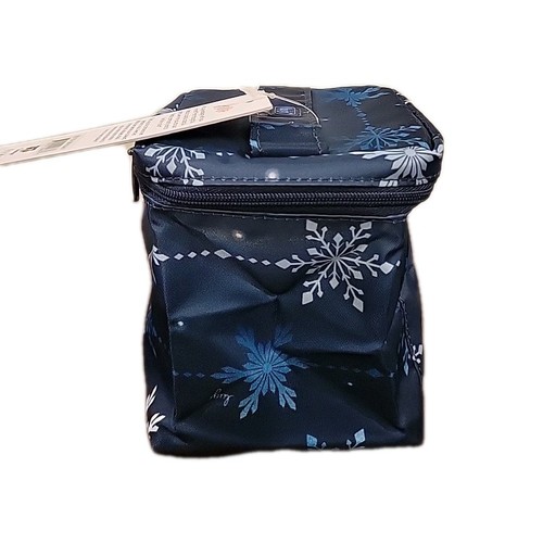 Lug Box Top Cosmetic Case - Snowflake Navy - Picture 2 of 5
