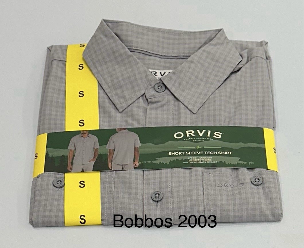 Orvis Men's UPF 30+ Short Sleeve Tech Shirt, Gray, Size S