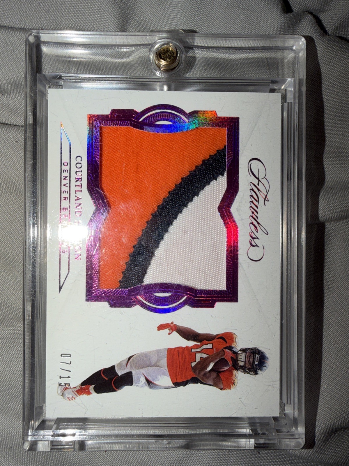 Courtland Sutton Panini National Treasures Rookie Colossal Material Signatures #RCSCS Base
