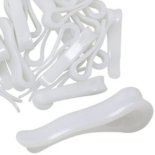 150 PCS 39mm Transparent Plastic Alligator Clips for Shirt Packing Ties Socks