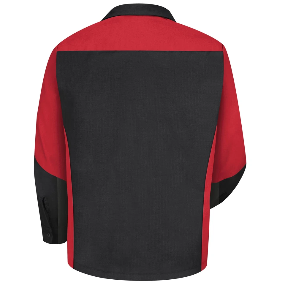 Red Kap Men's Long Sleeve Two-Tone Crew Shirt - Image 2 of 4