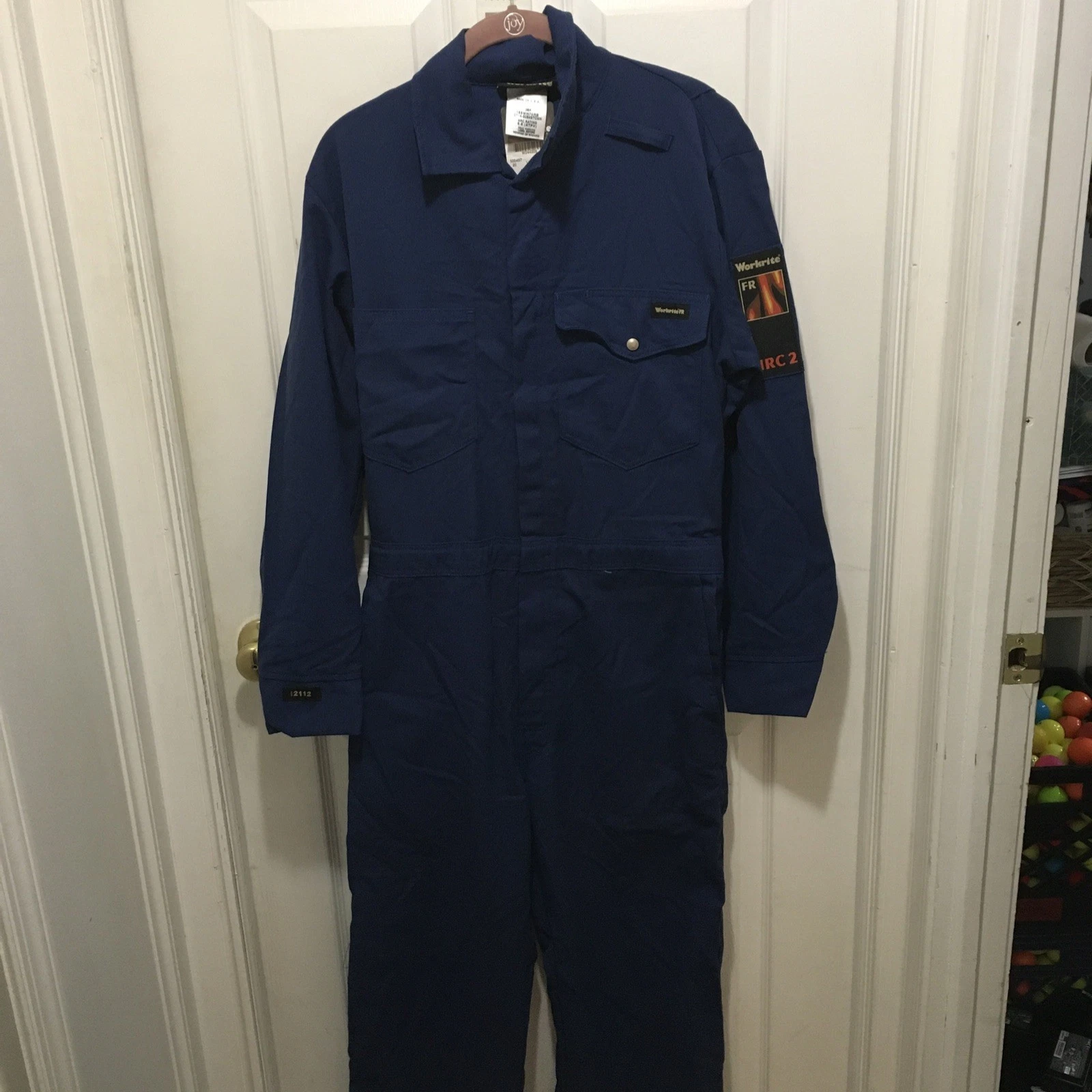 Workrite Brand FR Fire Flame Resistant Coveralls Indura Navy Blue 38-R NWT - product detail image 1