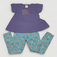 Vintage OshKosh Bgosh Leggings Shirt SET Sz 5/6 "Flowers in Garden" READ