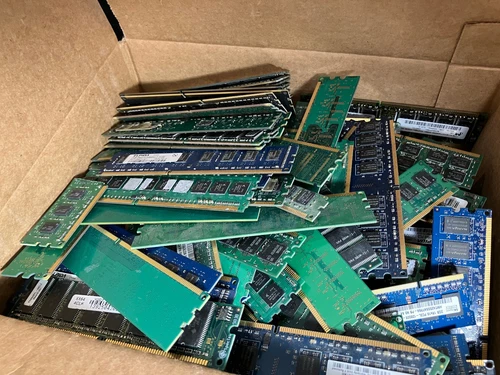 6lbs Mixed Lot Scrap Memory RAM for Scrap Gold Recovery No Heat Shields