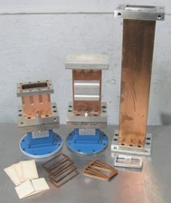 C201158 Lot Haimson Research WR-284 Waveguide Vacuum Flange Adapters, Cu Gaskets