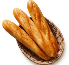 10.6 Inch Fake Bread Artificial Realistic PU Foam Baguette Prop Model 3 PCS