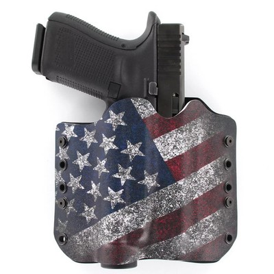OWB Light Holster - H&K Handguns -Streamlight 7/7A- Optic -Slanted Flag