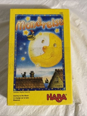 HABA  Mondreise Journey To The Moon Children's Memory Game Complete.
