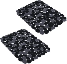 Yolife Pebble Sink Mats for Stainless Steel Sink, PVC Sink Saddle Protectors Kit