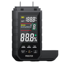 Proster Digital Wood Moisture Meter for Walls Floors Firewood Humidity Damp Test