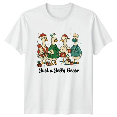 Just A Jolly Goose Healthcare Weihnachten Herren T-Shirt Damen Grafik Tee