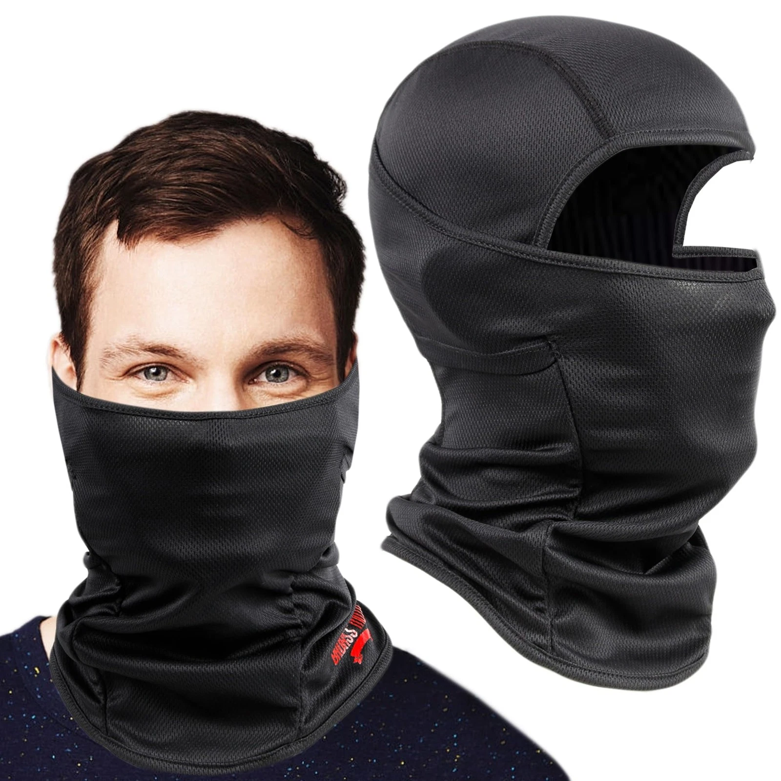 Motorcycle Balaclava Face Mask Men, Black Ski Mask for Men, Motorbike Mask, N...