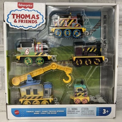 Thomas & Friends Construction Crew 5-Piece Diecast Metal Toy Train & Vehicle Set