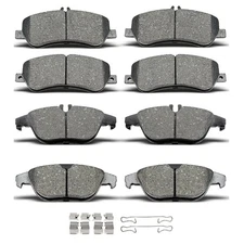 D1341 D1406 8pcs Ceramic Front Rear Brake Pads With Clips Fit For Mercedes-Be...