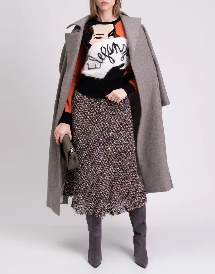 RRP €1045 DOLCE & GABBANA Jumper IT38 US2 UK6 XS Cashmere Angora & Wool Blend - Image 2 of 4