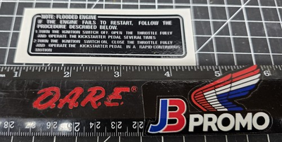 #ad Honda Flooded Engine Sticker Decal Emblem TRX ATC 250R 200x 350x Pilot Oddesy $7.00