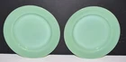 2 Fire King Jadeite Dinner Plate Vintage Oven Ware 9" Show wear