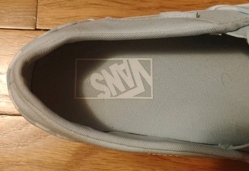 VANS Classic Womens Canvas Light Blue & White Checkerboard Slip-On Sneakers 8.5M - Picture 7 of 11