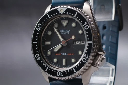 【EXC+5】Vintage SEIKO DIVER 6458-6000 Day/Date Quartz Men's Wristwatch from JAPAN