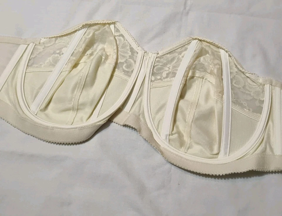 Sujetador sin tirantes Goddess Vintage beige copa deshuesada talla 46 D Foto 2 de 4