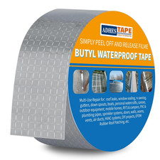 ADHES Butyl Tape Waterproof Tape, 2Inch X 16Feet Aluminum Foil Tape Butyl Sealan