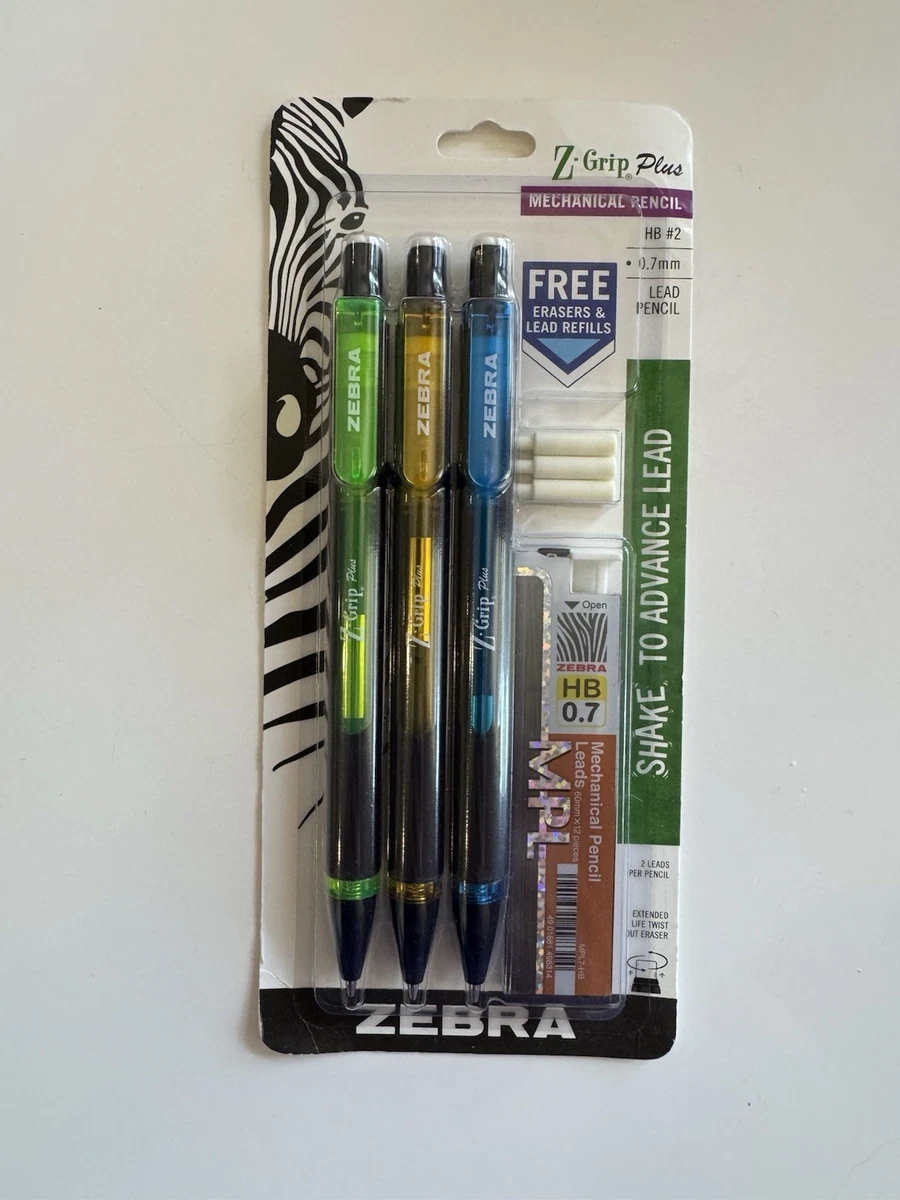 Zebra Z-Grip Plus Portainas Recargable, 0.7 , Inas Y Borrador Coo