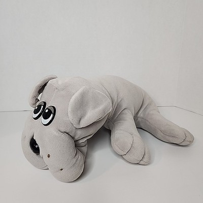 Vintage Pound Puppies Original 1985 Stuffed Toy Plush Dog Grey Tonka Collar 16''
