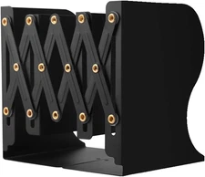Adjustable Bookend Desktop Bookend Stand Holder Expandable Bookcase (Black)