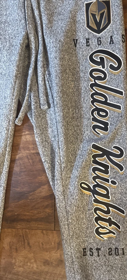 Lote de 2 calças de moletom Vegas Golden Knights com capuz jaqueta com zíper G/cinza roupa de dormir M - Imagem 4 de 4