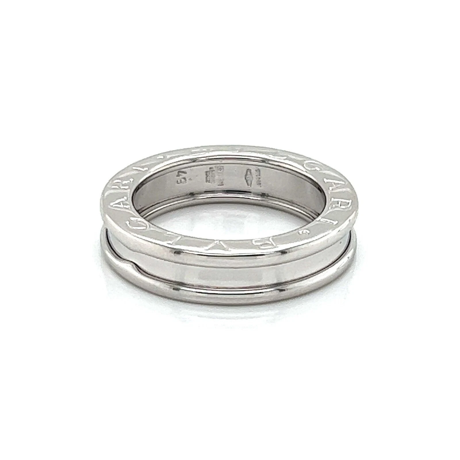 Bvlgari B.zero1 One Band 18k White Gold Ring - Size 5