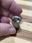 Vintage Men's Ring Green Star Gemstone 925 Sterling Silver Size 7