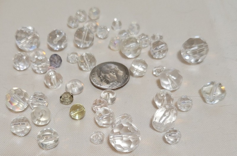 L672 mixed pressed glass beads. will combine to save on shipping 