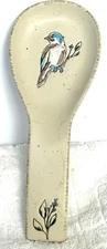 Spring Bird Spoon Rest Ceramic Stoneware By Blue Sky InHomeStylez 9.5”