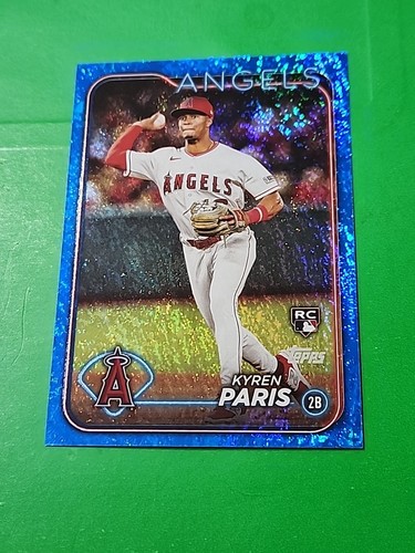 KYREN PARIS 2024 Topps Blue Foil Rookie 967/999 LOS ANGELES ANGELS #549 - Picture 4 of 7