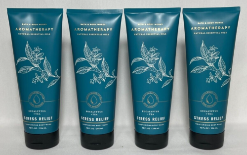 NEW Bath & Body Works Aromatherapy Eucalyptus Tea Moisturizing Body Wash Lot x 4 - Picture 1 of 4