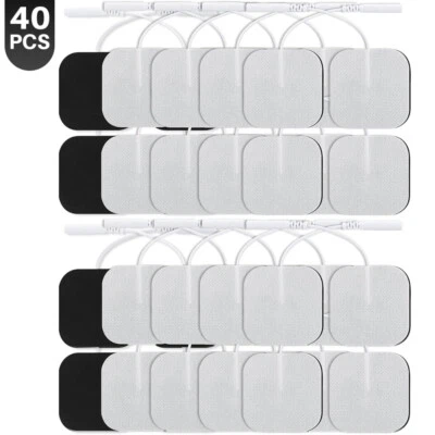 40x TENS Elektroden Pads Selbstklebend für Massage 5x5cm Tens Reizstrom Gerät
