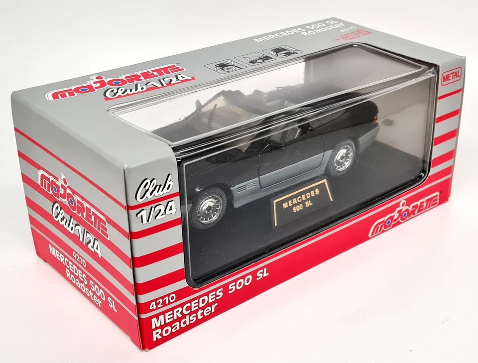 Majorette 1/24 - Mercedes Benz 500SL Black Diecast Scale Model Car  - Image 2 of 4