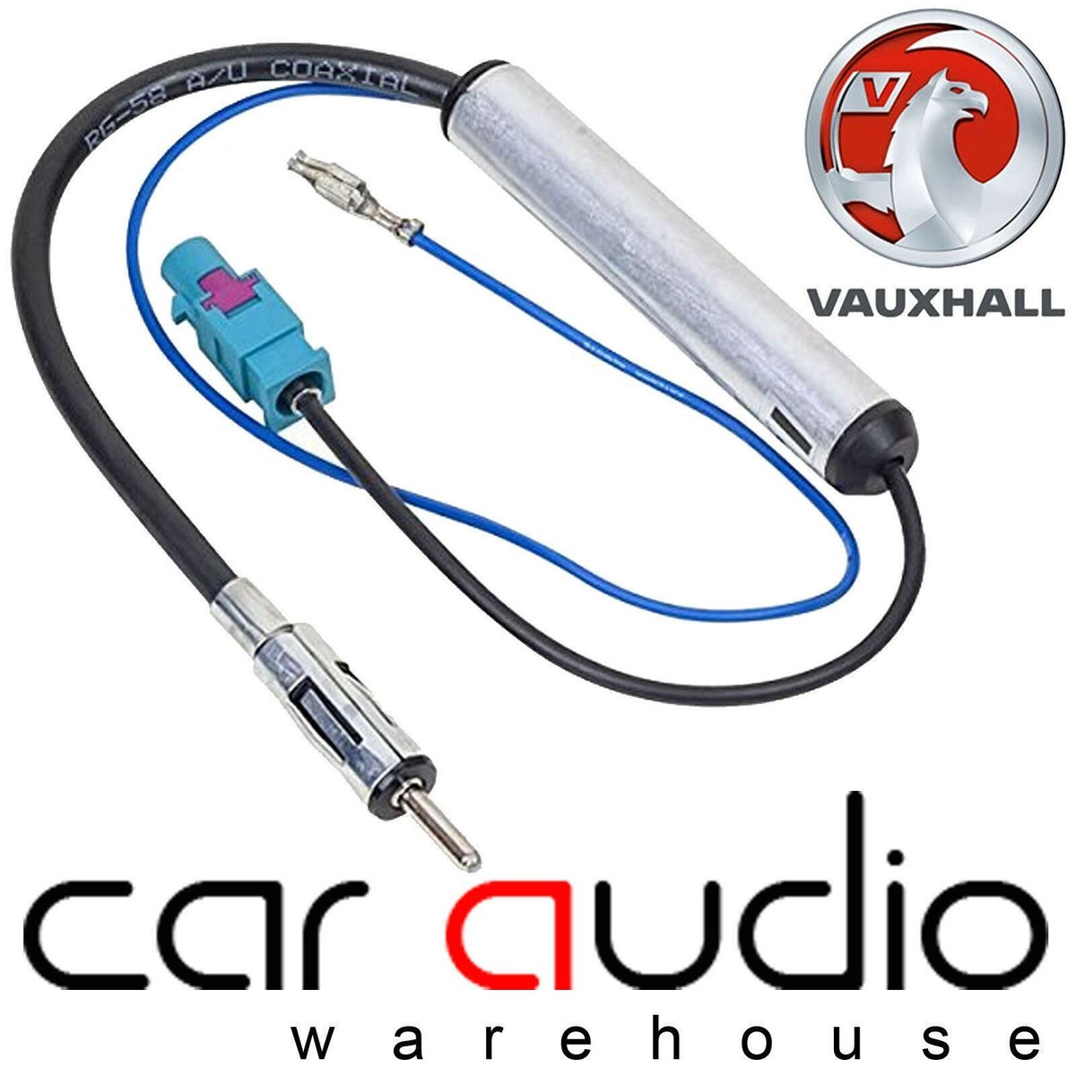 Connects2 PC5-27 Stereo ISO To DIN Aerial Adaptor - For Vauxhall Astra, Agila & More