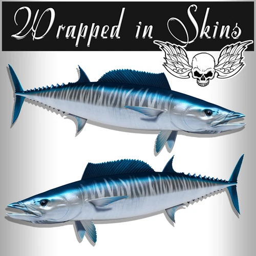 Wahoo Fish Stickers Tackle Box Adhesive Vinyl Decals 104