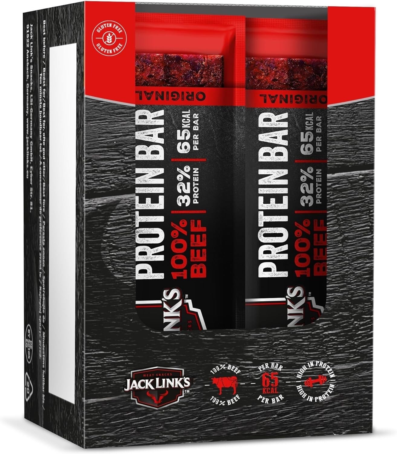 Barres de bœuf séché Original lot de 14 snacks protéinés de 22.5g pour sportifs
