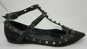 valentino black flat shoes