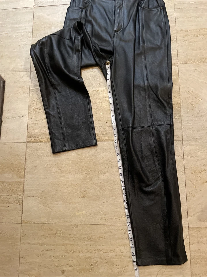 Pantalones de cuero gris Reflections by Spiegel vintage años 90 10 Foto 4 de 4