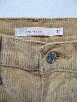 Levi's RIBCAGE BOOT Cord Jeans Hose W 30 /L 31 High Waist Breitcord Schlaghose !