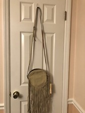 Patricia Nash Artisan Rovito Suede Leather Fringe Detailed Crossbody Bag Purse