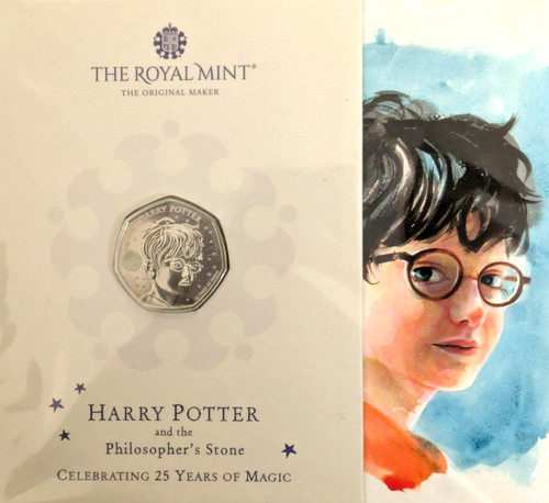 HARRY POTTER  And The Philosophers Stone Celebrating 25 Years Of Magic 50p Coin
