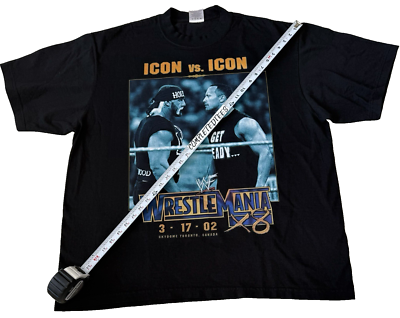 The Rock Hulk Hogan shirt 2XL Wrestlemania 18 X8 WWF WWE WRESTLING 