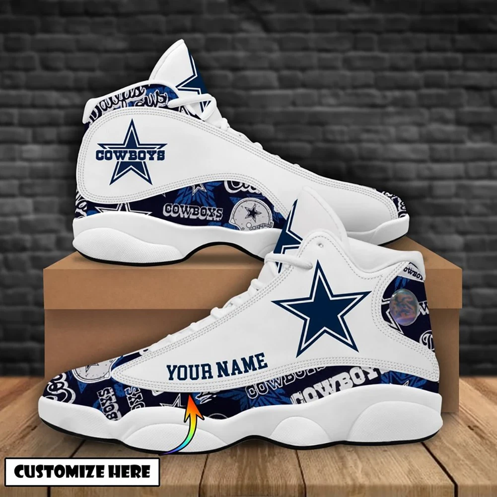 Dallas Cowboys Air Jordan 13 Sneaker, Custom Cowboys Footwear